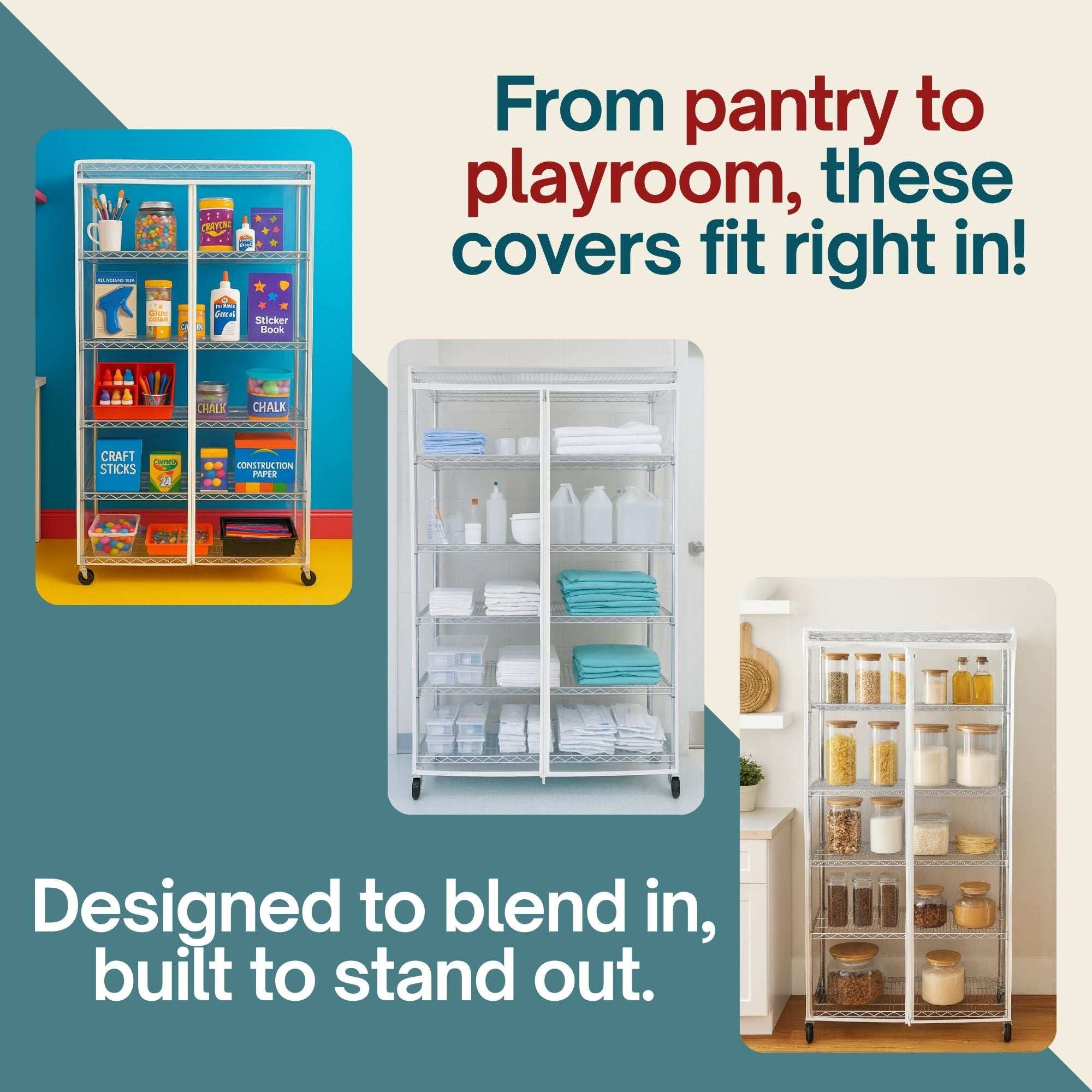 Storage Shelving Unit Cover, fits racks 48"W x 24"D x 72"H All Clear See Through PVC - Image 4