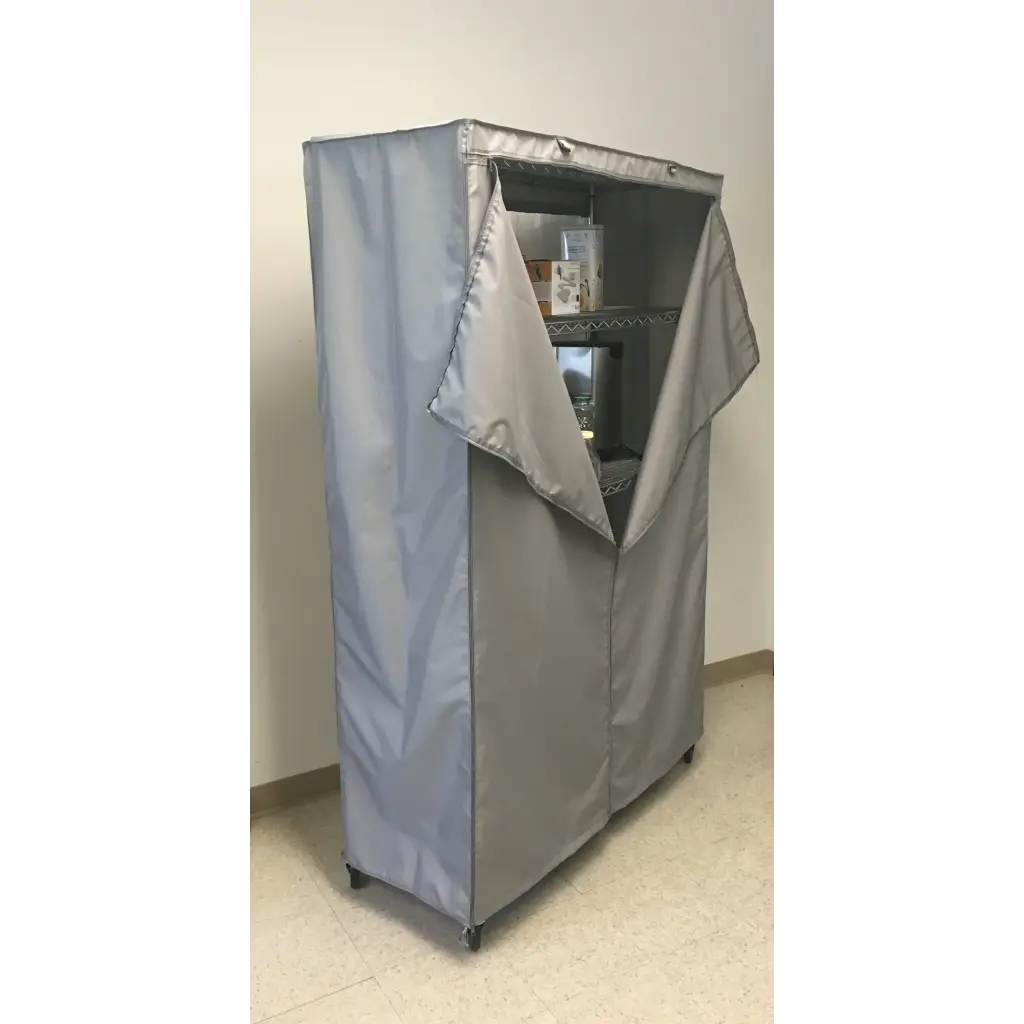 Storage Shelving Unit Cover, fits racks 48"W x 24"D x 72"H in Grey - Image 6