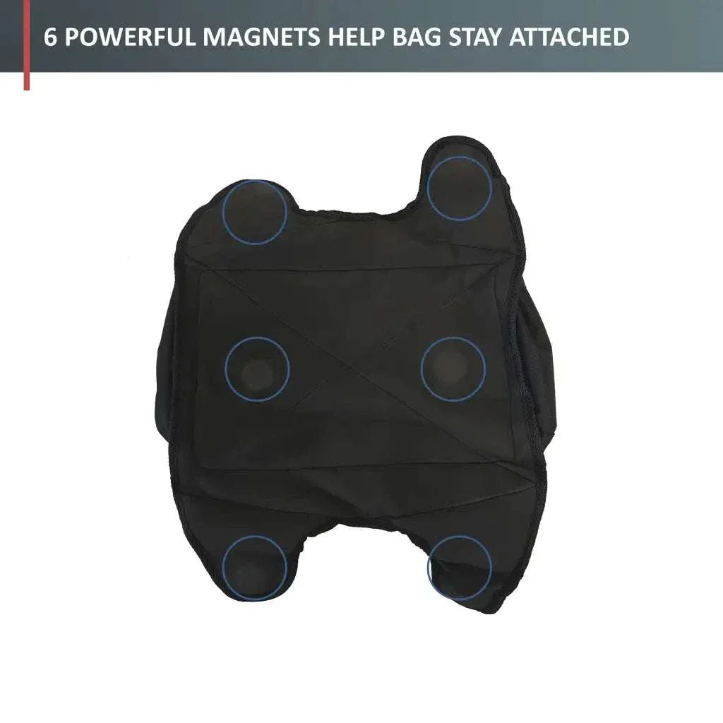 Water-Resistant, Magnetic Motorcycle Tank Bag with Window: Black, Universal Fit, 10 Liter Capacity - Image 5