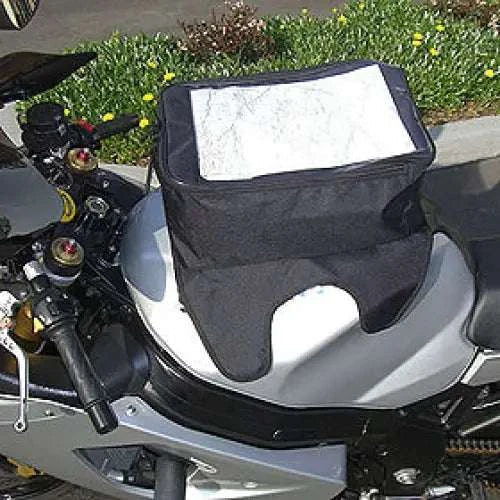 Water-Resistant, Magnetic Motorcycle Tank Bag with Window: Black, Universal Fit, 10 Liter Capacity - Image 6